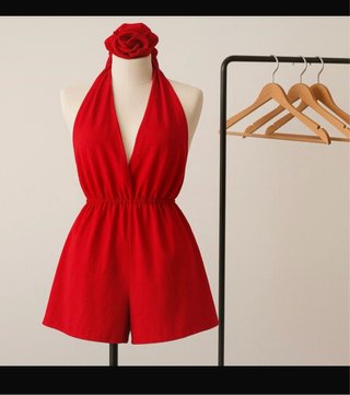 Mono corto rojo