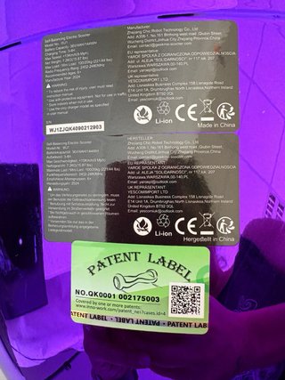 Hoverboard Eléctrico Morado 6.5” Bluetooth LED