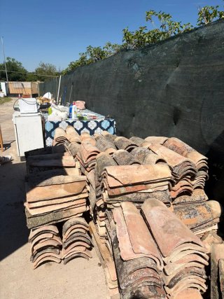 Tejas Árabes de Barro (Usadas) Medidas 45x24x20