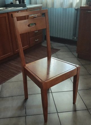 2 Sedie Robuste Legno Massello Copat Menù