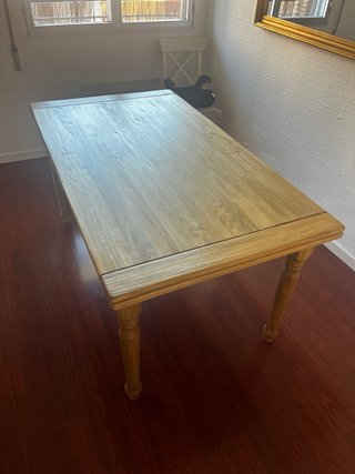 Mesa comedor extensible rústica madera
