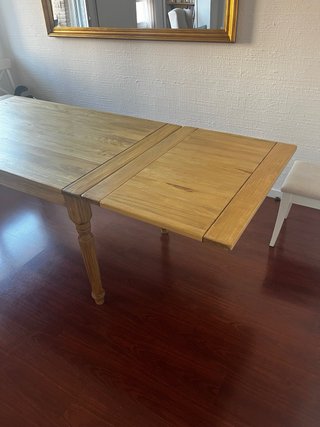Mesa comedor extensible rústica madera