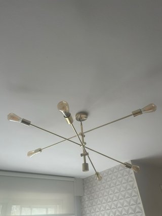 Lámpara de techo moderna brazos dorados