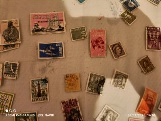 Lote de sellos antiguos: España, Italia, Canadá