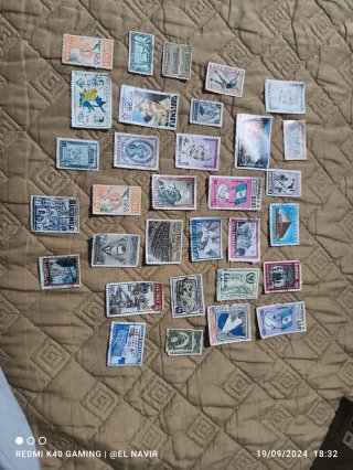 Lote de sellos antiguos: España, Italia, Canadá