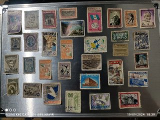 Lote de sellos antiguos: España, Italia, Canadá