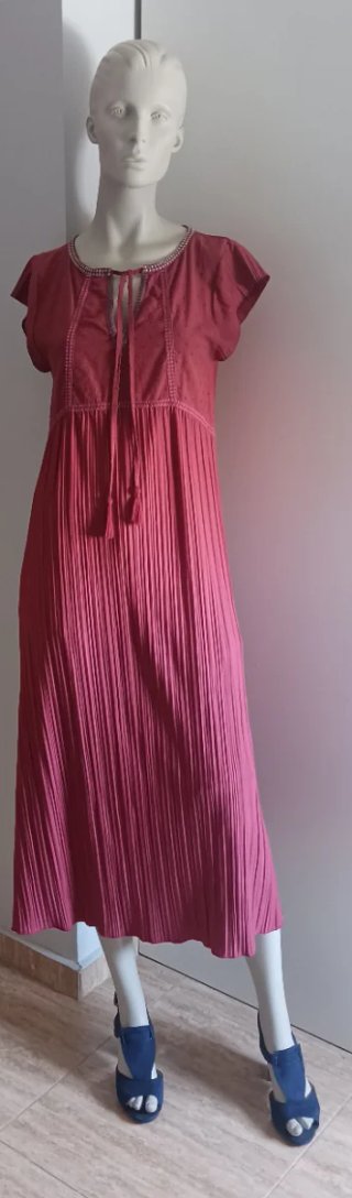 Vestido largo color caldera