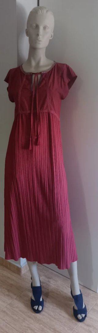 Vestido largo color caldera