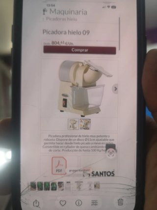 Picadora de hielo Santos 09