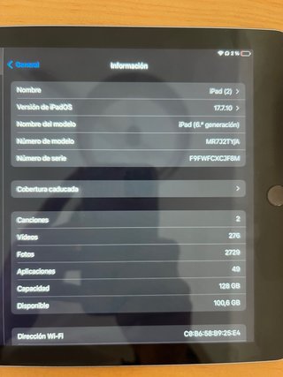 iPad 6ª Gen Plata