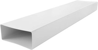 Tubo di ventilazione PVC rettangolare canalizzato bianco