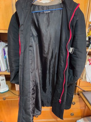Chaquetón largo negro