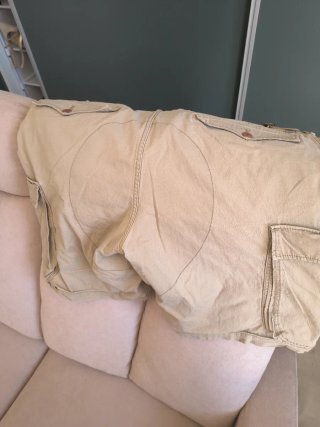 Pantalón corto cargo hombre beige