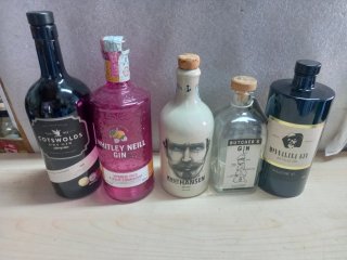 Bottiglie vuote di Gin miste