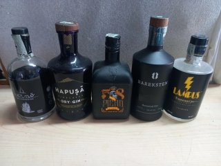 Bottiglie vuote di Gin miste