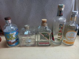 Bottiglie vuote di Gin miste