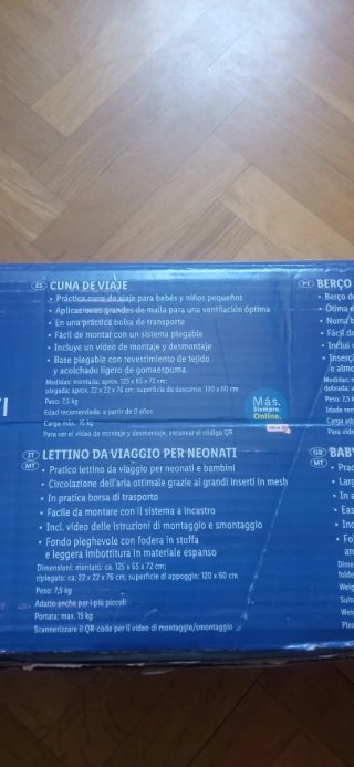 Cuna de viaje para recién nacidos