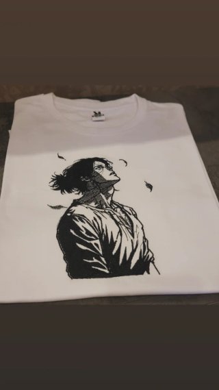 T-shirt Eren Jaeger Ricamo
