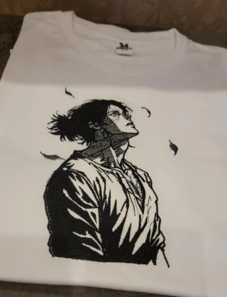 T-shirt Eren Jaeger Ricamo