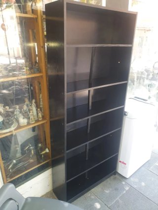 Estantería librería de madera negra