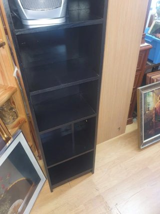 Estantería librería de madera negra