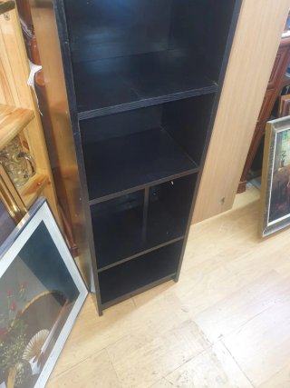 Estantería librería de madera negra