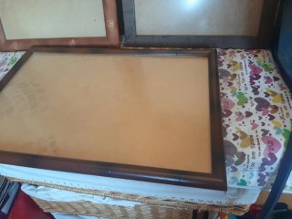 3 Marcos de Madera con Cristal medidas 44x30