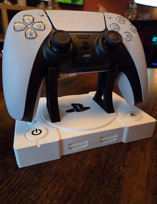 Soporte Mando PS5 Diseño Retro Blanco