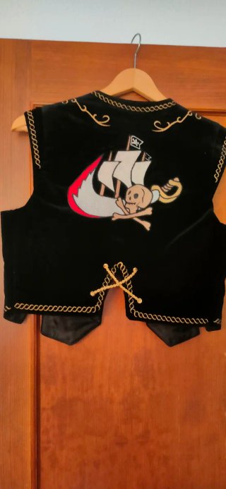 No se hacen envios/ Chaleco Pirata Mujer Negro Dor