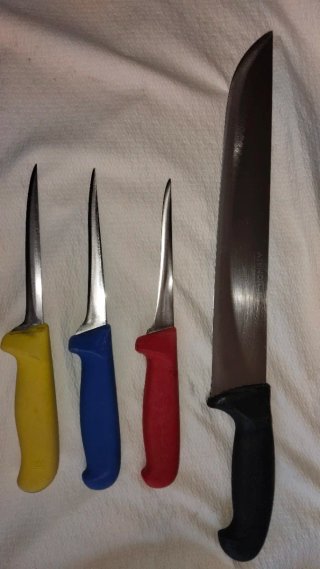 4 coltelli da macellaio