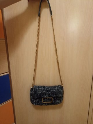 Bolso Mango tweed cadena dorada