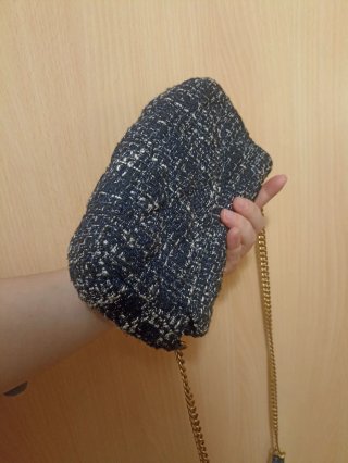 Bolso Mango tweed cadena dorada