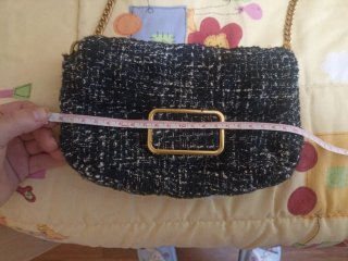 Bolso Mango tweed cadena dorada