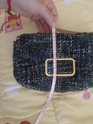 Bolso Mango tweed cadena dorada