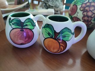 Juego Cerámica Vintage Jarra y Tazas