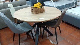Mesa redonda madera 120cm