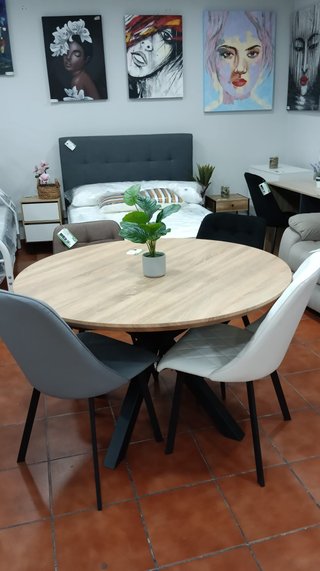 Mesa redonda madera 120cm