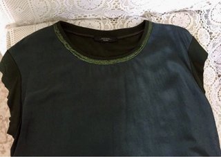 Camicia seta Weekend Max Mara verde scuro