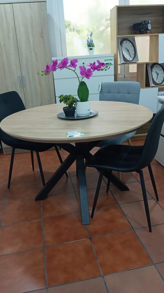 Mesa redonda madera 120cm