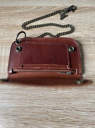 Cartera Biker Cuero Grabado Águila