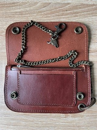 Cartera Biker Cuero Grabado Águila