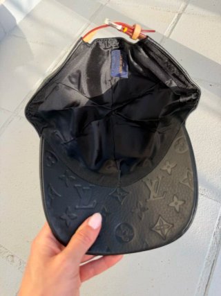 Gorra Louis Vuitton Monogram Negra Cuero