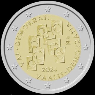 2 euros Finlandia 2024 Elecciones Democracia SC