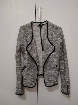 Blazer Jennifer Donna Bianco/Nero Zip Argento