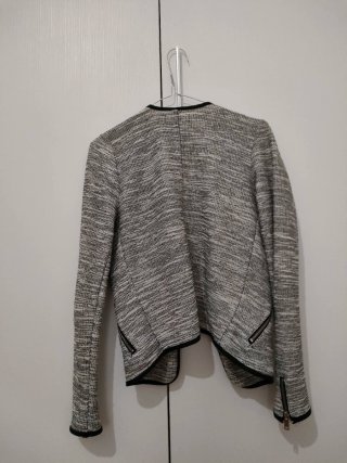 Blazer Jennifer Donna Bianco/Nero Zip Argento