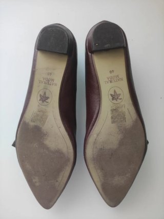 Zapatos de tacón bajo Natural Moda marrones