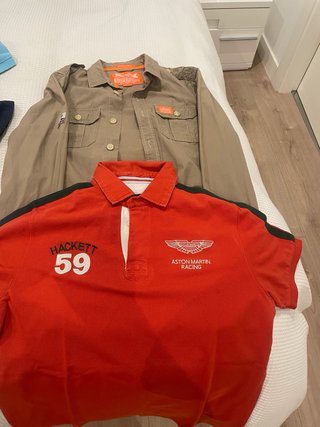 Varias prendas de diferentes marcas camisa,polos..