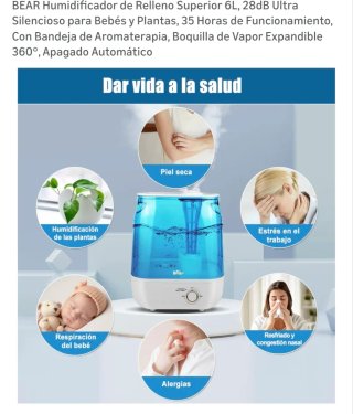 Humidificador BEAR 6L Relleno Superior