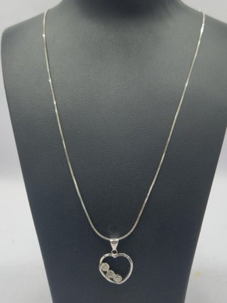 Conjunto Cadena Snake + Colgante Oro Blanco 18k