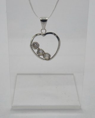 Conjunto Cadena Snake + Colgante Oro Blanco 18k